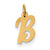 14k Gold Small Script Initial B Charm hide-image