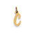 Small Script Initial C Charm in 14k Gold