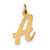 14k Gold Medium Script Initial A Charm hide-image