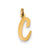 Medium Script Initial C Charm in 14k Gold