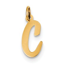 14k Gold Medium Script Initial C Charm hide-image