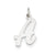 Medium Script Initial A Charm in 14k White Gold