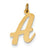 14k Gold Large Script Initial A Charm hide-image
