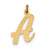 Large Script Initial A Charm in 14k Gold