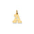 Small Block Initial A Charm in 14k Gold