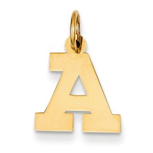 14k Gold Small Block Initial A Charm hide-image