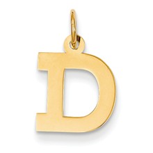 14k Gold Small Block Initial D Charm hide-image