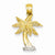 14k Gold Diamond Palm Tree Pendant, Pendants for Necklace