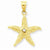 14k Gold Diamond Starfish pendant, Appealing Pendants for Necklace
