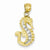 14k Gold Diamond Seahorse Pendant, Pendants for Necklace