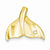 14k Gold Diamond Whale Tail Slide Pendant, Pendants for Necklace