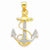 14k Gold Diamond Anchor pendant, Dazzling Pendants for Necklace
