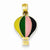 14ky Enameled Yellow/Green/Pink/Black Hot Air Balloon Pendant, Pendants for Necklace
