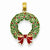 14k Gold Enamel Wreath Pendant, Pendants for Necklace