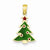 14k Gold Enameled Christmas Tree pendant, Exquisite Pendants for Necklace