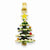14k Gold Enameled Christmas Tree pendant, Fine Pendants for Necklace