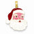 14k Gold Enamel Santa Pendant, Pendants for Necklace