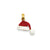 3-D Enameled Santa Hat Charm in 14k Gold