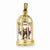 14k Gold Enameled Bird Cage w/Moveable Swing & Door Pendant, Pendants for Necklace