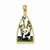 14k Gold Enameled Panda Bear Pendant, Pendants for Necklace
