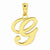 14k Gold G Script Initial Pendant, Pendants for Necklace
