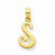 14k Gold S Script Initial Pendant, Pendants for Necklace