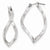 14k White Gold Curved Hoop Earring, Jewelry Earrings