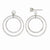 14k White Gold Double Hoop Earring Jackets