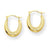 14k Yellow Gold Polished Shrimp Hoop Earrings