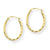 14k Yellow Gold Twisted Polished Hoop Earrings