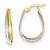 14k Two-tone Double Hoop Earring, Jewelry Earrings