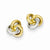 14k Yellow Gold Rhodium Love Knot Earrings