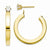 14k Yellow Gold Polished J Hoop with CZ Stud Earring Jackets