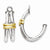 14k Two-tone J Hoop Earring Jackets