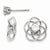 14k White Gold Fancy Knot with CZ Stud Earring Jackets