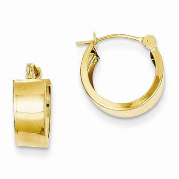 14k Yellow Gold Polished Hoop Earrings