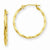 14k Yellow Gold Twist Hoop Earrings