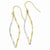 14k Two-tone Twist Dangle Earrings