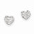 14k Yellow Gold Crystal 6mm Heart Post Earrings