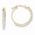 14k Yellow Gold Swarovski Elements Hoop Earrings