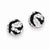 14k Yellow Gold Crystal Zebra 6mm Post Earrings
