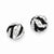 14k Yellow Gold Crystal Zebra 8mm Post Earrings