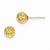 14k Yellow Gold Diamond-cut Bead Post Earrings