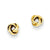 14k Yellow Gold Polished Knot Post Earrings