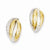 14k Yellow Gold Rhodium Polished & Diamond-cut Fancy Post Earrings