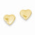 14k Yellow Gold Heart Post Earrings