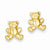 14k Yellow Gold Teddy Bear Post Earrings