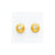 14k Yellow Gold Satin CZ Fancy Post Earrings