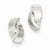 14k White Gold Polished Satin Fancy Post Earrings