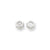 14k White Gold Plated Polished Hexagon CZ Post Ear, Jewelry Earrings